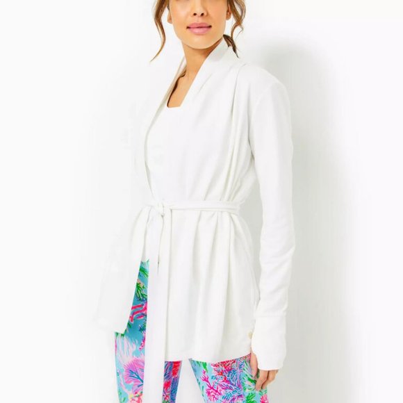 Lilly Pulitzer Other - Lilly Pulitzer Luxletic Caspain Wrap Easy Terry Drawcord Robe Top S